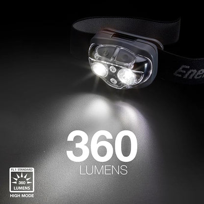 Energizer LED Headlamp Pro360, Rugged IPX4 Water Resistant Head Light, Ultra Bright Headlamps for Running, Camping, Outdoor, Storm Power Outage (Batteries Included)