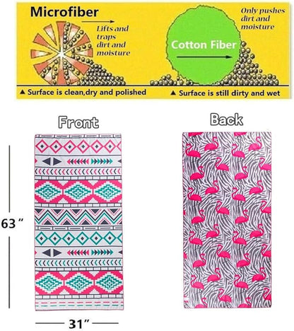 HAOKUN Flamingo Beach Towel Microfiber Sand Free Pool Towels -Quick Dry Super Absorbent Lightweight Thin Novelty Beach Towels for Gilrs Kids Teens Adults with Boho Large Beach Towel