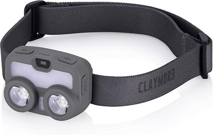 Claymore Heady3 (Khaki) - Rechargeable LED Headlamp with Motion Sensor, Lightweight for Camping, Running, Hiking, Emergency & Industrial Use. Waterproof, Up to 70 Hours of Battery Life.