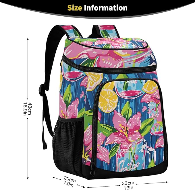 Cooler Backpack Insulated Leak Proof Beach Cooler Bag 30 Cans Waterproof Lightweight Soft Lunch Picnic Cooler for Men Women