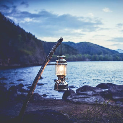 Petromax HK500 Pressurized Lantern, 500 Candlepower with 1 Quart Kerosene Tank for Home, Camping or Emergency Lighting, Hand Assembled High Pressure 400 Watt Lamp, Chrome