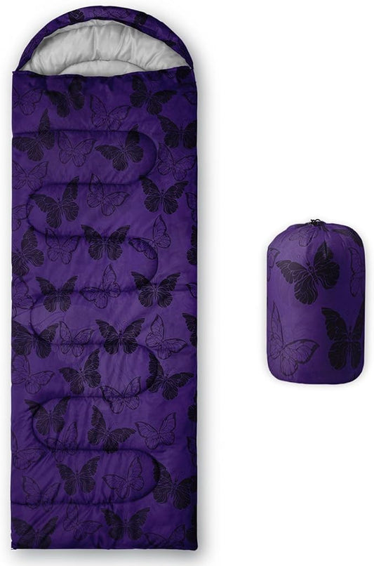Kids Sleeping Bag for Boys Girls,Western Cowboy Print-Lightweight Warm Portable Outdoor Indoor-Waterproof Cold Weather Resistant Sleeping Bag for Camping Hiking