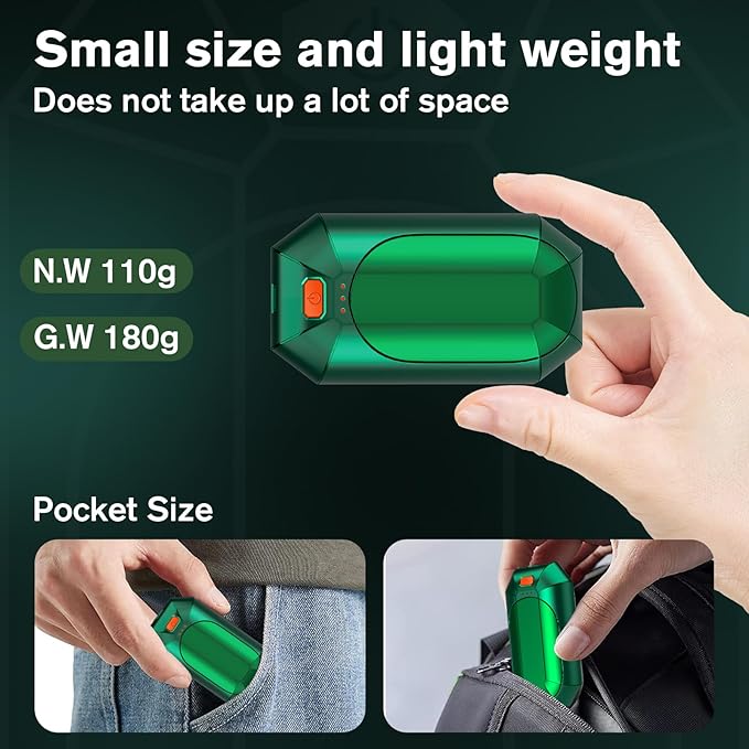 2 Pack 𝐇𝐚𝐧𝐝 𝐖𝐚𝐫𝐦𝐞𝐫𝐬 Rechargeable,Portable Electric Hand Warmers Reusable,USB Handwarmers,Outdoor/Indoor/Working/Studying/Camping/Hunting/Golf/Pain Relief/Game/Warm Gifts for Men Women Kids