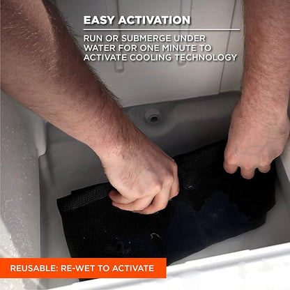 Ergodyne Chill Its 6602 Cooling Towel, Long Lasting Cooling Relief, Gray 29.50" x 13.00"