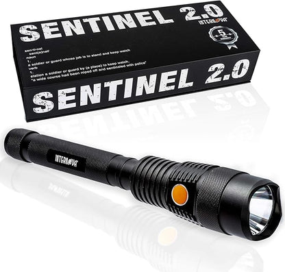 INTERNOVA® Sentinel 2000 Lumen Rechargeable Flashlight 10.5 Inches - LED Flashlight includes USB Cord & Magnetic Sealed Gift Box