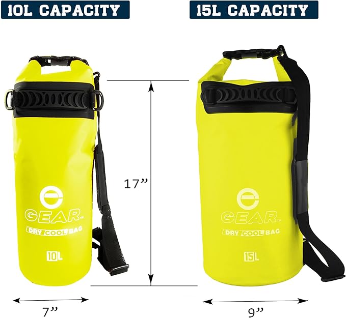 Floating Cooler Bag Roll Top Insulated Dry Backpack – Leak Proof, Collapsible, Waterproof Cooler with Padded Shoulder Strap - Perfect for Kayaking Fishing Beach Hiking -15L