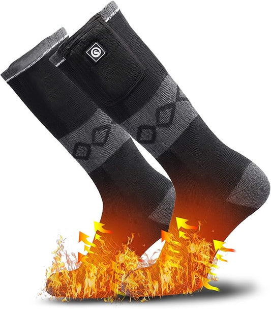 Heated Socks for Women Men,Foot Warmers Electric Rechargable Battery Heating Socks,Winter Cold Feet Hunting Ski Camping Hiking Riding Motorcycle Snowboating Thermal Warm Socks