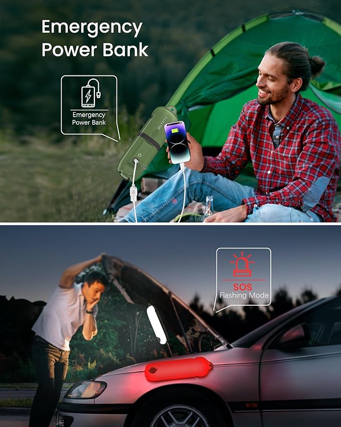 Camping Lights Rechargeable, 4 Lighting Modes, IP66 Waterproof Inflatable Lamp for Hiking, Backpacking, Survival Kit, Collapsible Tent Lights for Camping, Portable Lanterns for Power Outage