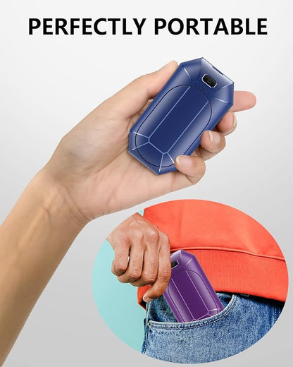 Hand Warmers Rechargeable, Dnaleao 2 Pack 4000mAh Electric Portable Pocket Heater, Heat Therapy Great for Outdoors, Hunting, Golf, Camping, Warm Gifts