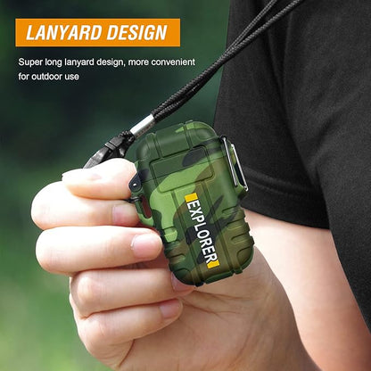 Lafagiet Waterproof Arc Lighter, dual Plasma Arc Lighter, USB Rechargeable Flameless Electric Lighters for Candle, Camp
