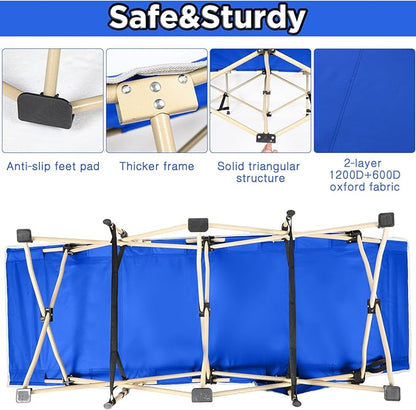 Wenqik 2 Pack 450lbs Max Load Camping Cot for Adults with Carry Bag Portable Folding Outdoor Sleeping Cot Heavy Duty Bed for Traveling Camp Military Office Nap Beach Home Lounging