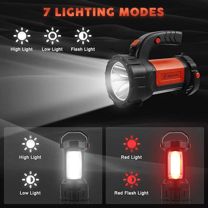 AlpsWolf Camping Lantern Rechargeable, LED Flashlight Spotlight Lantern with 800LM, 3600 Capacity Powered, Portable Bright Camping Light for Emergency, Outdoor Hiking, Power Outages