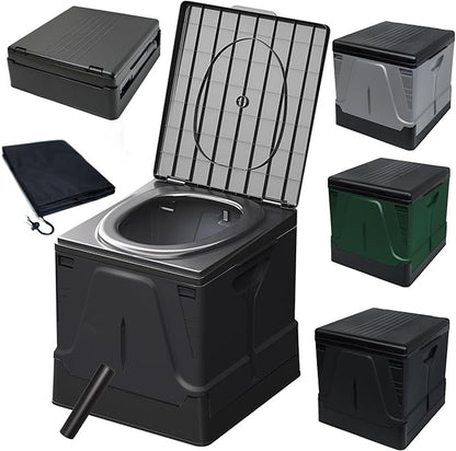 Camping Toilet, Composting Toilet with Biodegradable Bags, Portable Potty for Adults, Folding Toilet for Car Camping Hiking Long Trips Beach