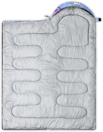 Kids Sleeping Bag for Boys Girls,Western Cowboy Print-Lightweight Warm Portable Outdoor Indoor-Waterproof Cold Weather Resistant Sleeping Bag for Camping Hiking