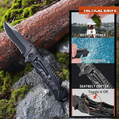 Gifts for Men Dad Him Birthday Christmas Fathers Day, Cool Gadget/Survival Gear and Equipment, Unique Camping Hunting Hiking Outdoor Gear, Gift Idea for Valentines Day Boyfriend Boys Stocking Stuffer