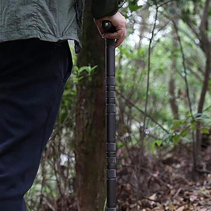 aiGear Walking Hiking Stick with Compass and Whistle, 15 in 1 Survive Walking Hiking Stick Outdoor Trekking Poles with Solid Durable Survive Tools 7 Tubes