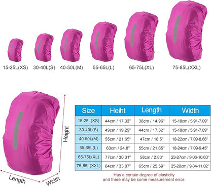 PATIKIL Waterproof Backpack Rain Cover, Non-Slip Backpack Cover with Vertical Reflective Strap Stay Dry for Hiking, Camping, Hunting
