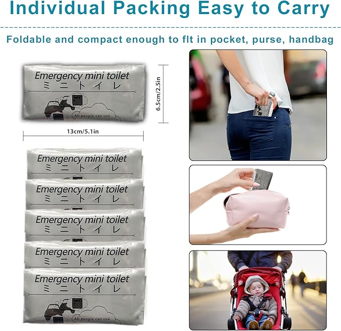 Disposable Urinal Bag, 12/24 Pcs 700ML Emergency Urine Bag, Portable Camping Pee Bag, Unisex Urinal Bag, Travel Urine Bag Vomit Bag for Traffic Jams, Camping, Hiking