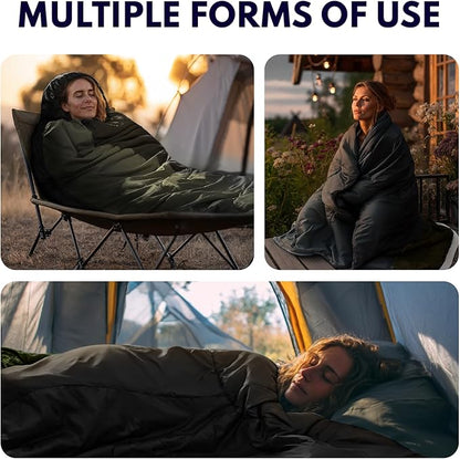 0 Degree XXL Sleeping Bags for Adults Cold Weather,Camping Sleeping Bag with Compression Sack for Winter Hiking, Hunting,Traveling
