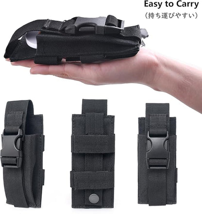 JEELAD Flashlight Accessory Bag Multifunctional Flashlight Bag Molle Accessory Pouch Shoulder Tape Additional Bag Tools Pouch