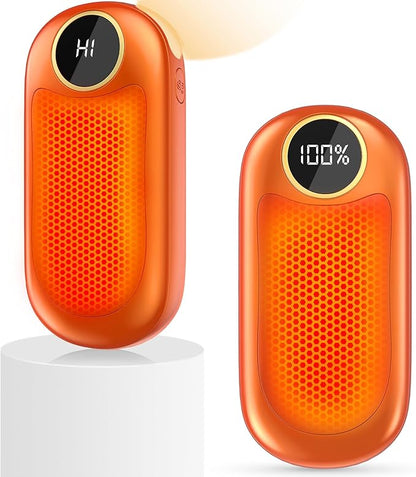 Hand Warmers Rechargeable, 14000mAh Electric Hand Warmer Max 18Hrs Warmth, Dual-Sided Hand Warmers Reusable Heat Up to 131℉, Portable Gloves Handwarmers for Raynauds, Hunting, Golf, Football, Camping