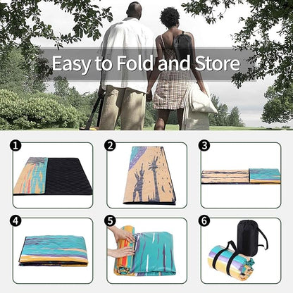 Picnic Blankets 60x80 Extra Large Windproof Concert Park Lawn Ground Mats Outside XXL Weatherproof Backpacking Quilt for Sleeping Patio Glamping Kitchen Stuff Cars Roadtrip Motorhome Gadgets