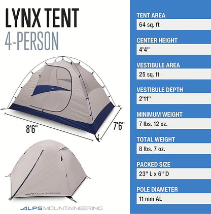 ALPS Mountaineering Backpacking-Tents Lynx 4
