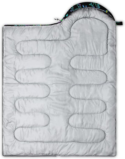 QOOMO Animals Camping Sleeping Bags,3 Season Warm & Cool Weather,Lightweight,Waterproof Sleeping Bags for Adults & Kids,Traveling,and Outdoors,Camping Gear Equipment