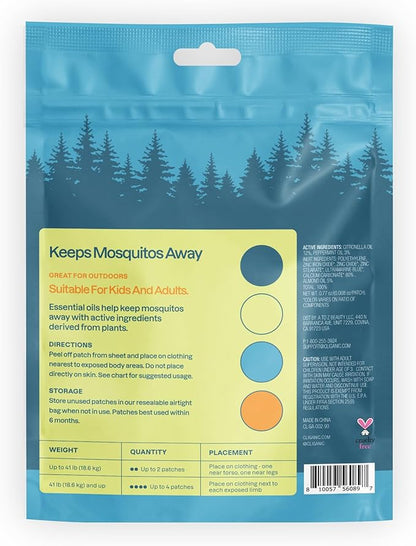 Cliganic Mosquito Repellent Stickers (90 Pack) - Patches for Kids & Adults, Natural DEET-Free, Citronella Essential Oil Infused