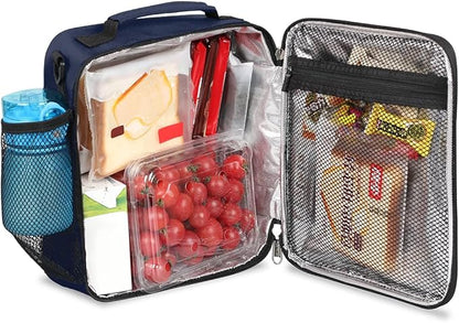 Dinosaur Lunch Box for Kids, Cool Dinosaur Music Lunch Bag for Boys Girls, Reusable Insulated Waterproof Lunch Box with Adjustable Shoulder Strap Thermal Cooler Tote Bag for School Daycare Picnic
