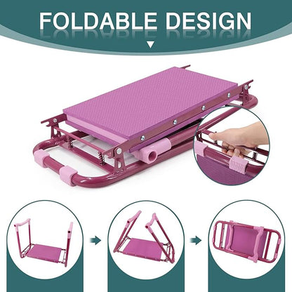 Foldable Garden Kneeler and Seat，Portable Kneeler Stool - Heavy Duty Garden Bench, Resistant Gardening Stool, Comfortable EVA Foam Cushion - Ideal for Women's Gardening， Camping...