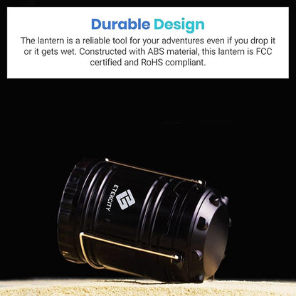 Etekcity Camping Lanterns for Power Outages 4 Pack, Flashlight for Camping Essentials, Emergency Led Battery Operated Lights, Survival Kit and Gear for Hurricane, Black