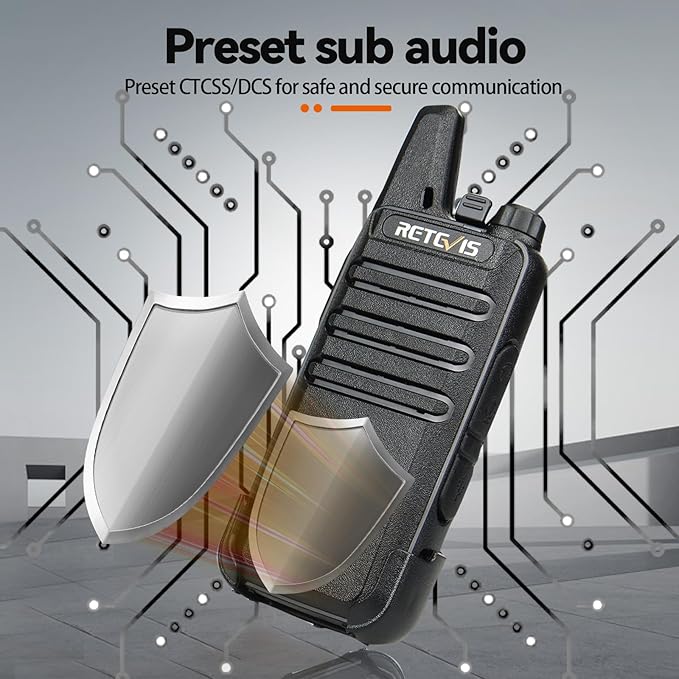 Retevis RT22 Two Way Radio Long Range Rechargeable,Portable 2 Way Radio,Handsfree Walkie Talkie for Adults Cruise Hiking Hunting Skiing(4 Pack)