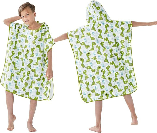 YINHANG Kids Changing Poncho Swim Robe for Girls Boys, Quick Dry Microfiber Hooded Beach Bath Towel Pool Surf Poncho for Swimming, Surfing, Travelling, Camping