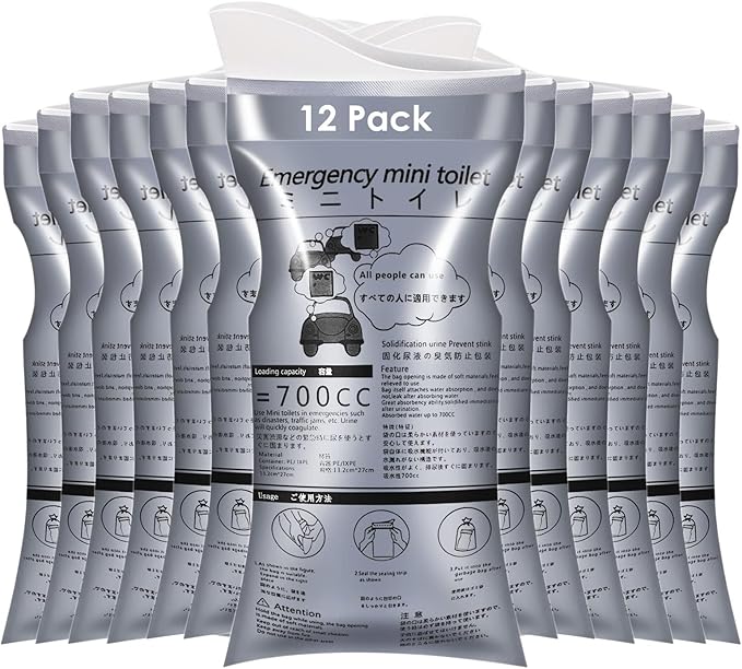 Disposable Urine Bags, 12/20 Pack Pee Bags for Travel for Women Men, Emergency Toilet Pee Bags, Portable Urinal Bag Vomit Bag for Traffic Jams, Camping, Hiking, Pregnant, Patient, Kids