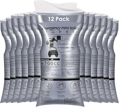 Disposable Urine Bags, 12/20 Pack Pee Bags for Travel for Women Men, Emergency Toilet Pee Bags, Portable Urinal Bag Vomit Bag for Traffic Jams, Camping, Hiking, Pregnant, Patient, Kids