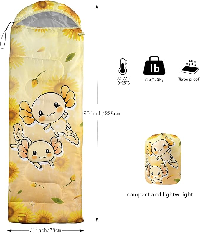 QOOMO Camping Sleeping Bags,3 Season Warm & Cool Weather,Lightweight,Waterproof Sleeping Bags for Adults & Kids,Traveling,and Outdoors,Camping Gear Equipment