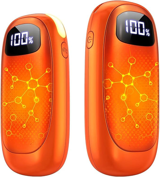 Hand Warmers Rechargeable - 2 Pack Electric Hand Warmers 14000mAh, 16 Hrs Warmth Dual-Sided Heating Max 131℉, Reusable Hand Warmers Pocket Heater for Raynauds, Hunting, Golf, Camping