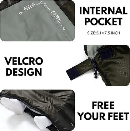 0 Degree XXL Sleeping Bags for Adults Cold Weather,Camping Sleeping Bag with Compression Sack for Winter Hiking, Hunting,Traveling