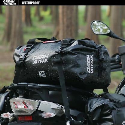 Motorcycle Dry Bag - Waterproof Motorcycle Duffle & Luggage Tail Bag Saddle Bags with Roll Top Closure, Large Storage Space，for Motorcycle Back Seat(Jungle, 40L)