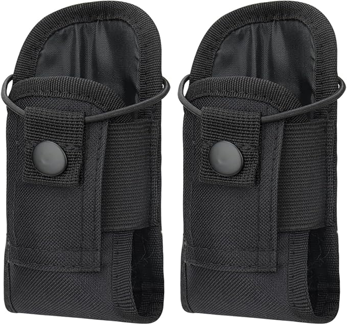 BAOFENG Tactical Pouch Walkie Talkie Bag Molle Radio Pouch Portable Radio Case Outdoor Hunting Nylon Case Holster Pouch Bag UV-5R UV-17 UV-21 Kenwood Two Way Radio(2Pack)