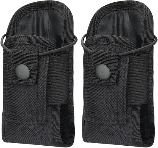 BAOFENG Tactical Pouch Walkie Talkie Bag Molle Radio Pouch Portable Radio Case Outdoor Hunting Nylon Case Holster Pouch Bag UV-5R UV-17 UV-21 Kenwood Two Way Radio(2Pack)