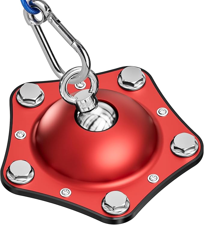 Dog Tie Out Stake, 360°Swivel Dog Run-No Cable, Heavy Dog Stake for Yard, Rust Proof Dog Runner Can Hold Up to 150 LBS Dogs for Park,Camping, Suitable for Any Dog Tie Out Cable(Red)