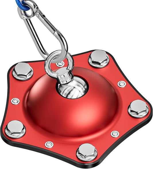 Dog Tie Out Stake, 360°Swivel Dog Run-No Cable, Heavy Dog Stake for Yard, Rust Proof Dog Runner Can Hold Up to 150 LBS Dogs for Park,Camping, Suitable for Any Dog Tie Out Cable(Red)
