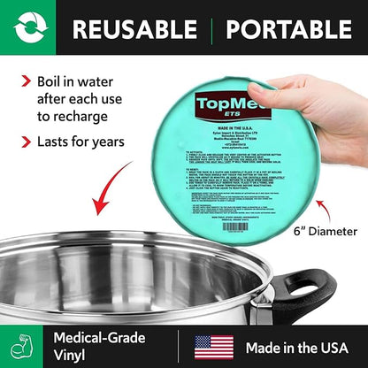 TopMed ETS Instant Reusable Heat Pack, Reusable Hand Warmer, Instant to Go Pocket Hand Warmer for Camping, Hiking, and Pain Relief, One Click Heating