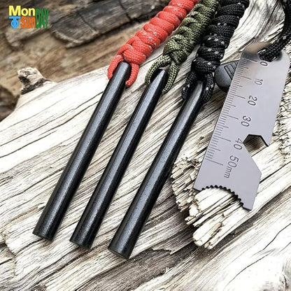 M.T.SCamping Emergency fire Starters Camping Outdoor Starry Sky Firewood Wilderness Survival Matchwood Igniter… (Black)
