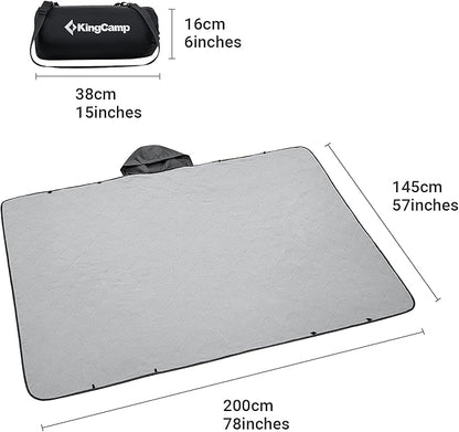 KingCamp Hooded Stadium Blanket - Waterproof & Windproof Fleece Blanket for Sports, Concerts, Park, Travel & Hiking