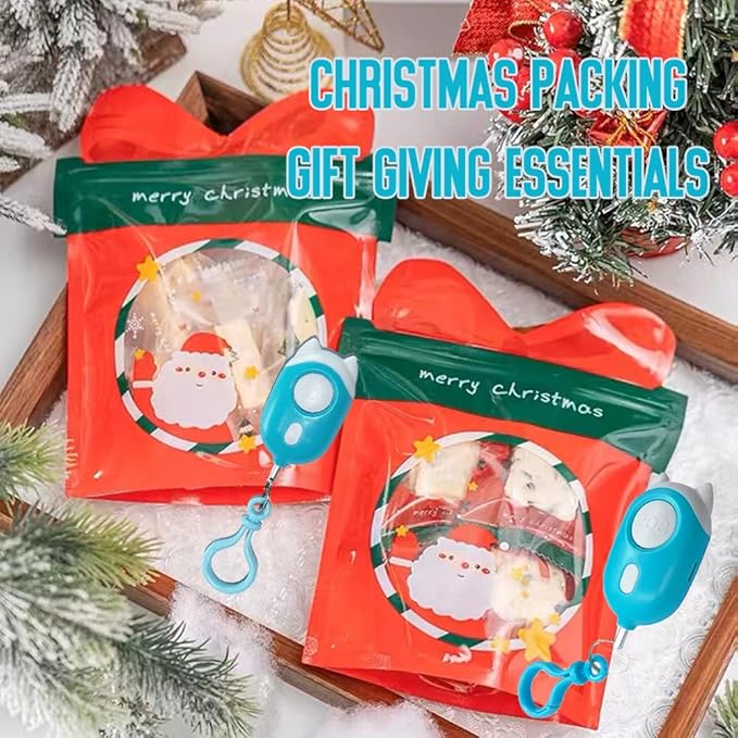 Personal Safety Alarm for Woman, Rechargeable Self Protection Alarm&Keychian 130dB with Double Emergency LED Flashlight for Woman,Men,Kids,Elderly(Christmas Packaging)