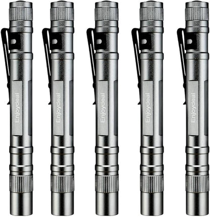 5PCS Pen Flashlights 1000LM Ultra Slim Portable LED Penlight Pocket Pen Light Flashlight with Clip for Indoor Outdoor