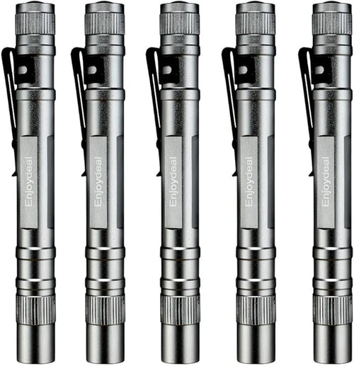 5PCS Pen Flashlights 1000LM Ultra Slim Portable LED Penlight Pocket Pen Light Flashlight with Clip for Indoor Outdoor